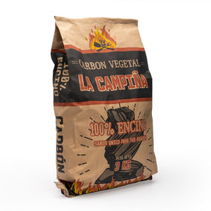 Carbón Vegetal La Campiña 3kg (Bulto c/u 5 bolsas)