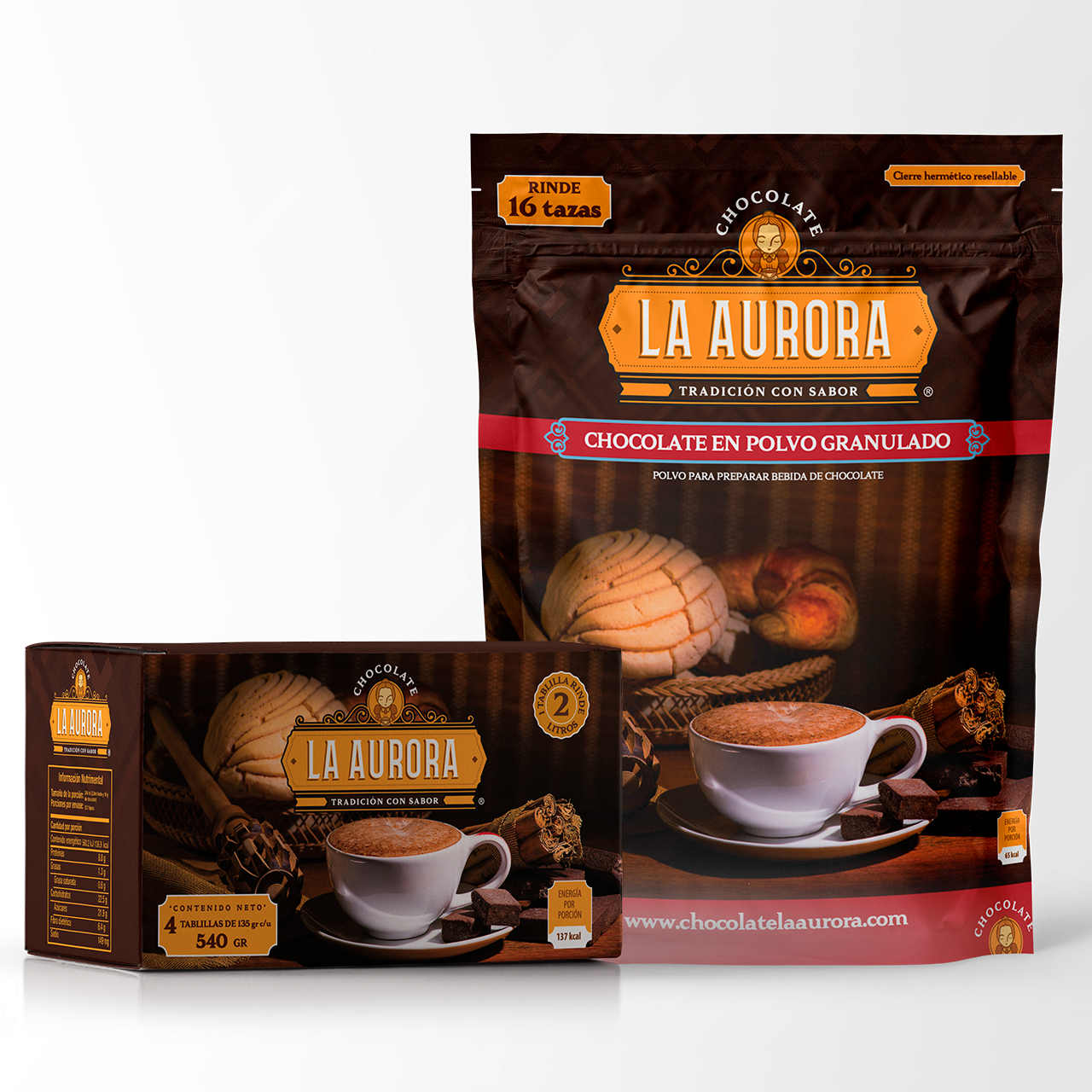 Pack de Chocolate La Aurora Tablilla y Granulado