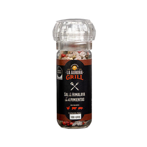 Sal del Himalaya con 4 pimientas La Aurora Grill 100gr